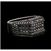 Image 2 : 14KT Black Gold 2.40ctw Black Diamond Ring