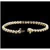 Image 3 : 14KT Yellow Gold 3.35ctw Diamond Tennis Bracelet