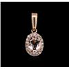 Image 1 : 14KT Rose Gold 0.69ct Morganite and Diamond Pendant