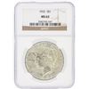 Image 1 : 1922 NGC MS63 Peace Silver Dollar