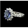 Image 2 : 14KT White Gold 3.16ct Tanzanite and Diamond Ring
