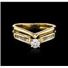 Image 1 : 14KT Yellow Gold 0.34ctw Diamond Wedding Ring Set