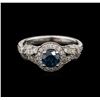 Image 1 : 1.26ctw Fancy Blue Diamond Engagement Ring - 14KT White Gold