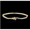 Image 2 : 14KT Yellow Gold 1.89ctw Diamond Tennis Bracelet