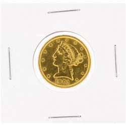 1901-S $5 C Liberty Head Half Eagle Gold Coin