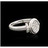 Image 2 : 14KT White Gold 0.39ctw Diamond Ring
