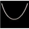 Image 2 : 18KT White Gold 6.30ctw Diamond Necklace