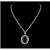 Image 2 : 18KT and 14KT White Gold 41.84ct Sapphire and Diamond Necklace