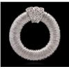 Image 1 : 14KT White Gold 0.32ctw Diamond Pendant