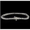 Image 2 : 14KT White Gold 4.80ctw Diamond Tennis Bracelet