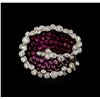 Image 1 : 18KT Two-Tone Gold 3.00ctw Pink Sapphire and Diamond Ring