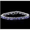 Image 1 : 16.97ctw Tanzanite Bracelet - 14KT White Gold