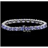 Image 2 : 16.97ctw Tanzanite Bracelet - 14KT White Gold
