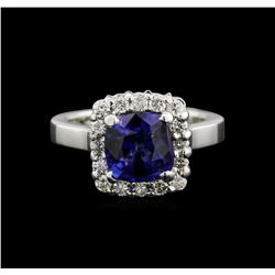 2.62ct Tanzanite and Diamond Ring - 14KT White Gold