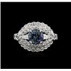 Image 1 : 18KT White Gold 1.37ct Tanzanite and Diamond Ring