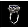 Image 3 : 11.82ct Sapphire and Diamond Ring - 14KT White Gold