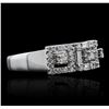 Image 2 : 18KT White Gold 0.46ctw Diamond Ring