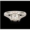 Image 1 : 18KT White Gold 1.09ctw Diamond Ring