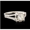 Image 2 : 18KT White Gold 1.09ctw Diamond Ring