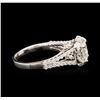 Image 3 : 18KT White Gold 1.09ctw Diamond Ring