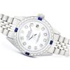 Image 1 : Rolex Stainless Steel Diamond and Sapphire DateJust Ladies Watch