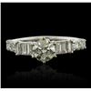 Image 1 : 18KT White Gold 1.73ctw Diamond Ring