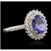 Image 2 : 14KT White Gold 1.92ct Tanzanite and Diamond Ring