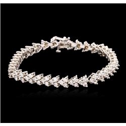 14KT White Gold 3.87ctw Diamond Tennis Bracelet