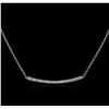 Image 2 : 14KT White Gold 0.84ctw Diamond Necklace