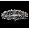 Image 2 : 14KT White Gold 35.00ctw Sapphire and Diamond Bracelet