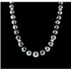 Image 1 : 14KT White Gold Tahitian Pearl and Diamond Necklace