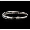 Image 3 : 2.01ctw Fancy Blue Diamond Bangle Bracelet - 14KT White Gold