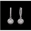 Image 1 : 1.52ctw Diamond Earrings - 14KT White Gold