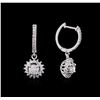 Image 2 : 1.52ctw Diamond Earrings - 14KT White Gold