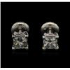 Image 1 : 0.71ctw Diamond Stud Earrings - 14KT White Gold