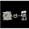 Image 2 : 1.10ctw Diamond Stud Earrings - 14KT White Gold