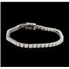 Image 1 : 14KT White Gold 5.52ctw Diamond Tennis Bracelet