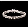 Image 1 : 18KT White Gold 3.31ctw Diamond Tennis Bracelet