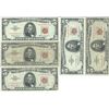 Image 1 : 1963 $5 Red Seal Bill Lot of 5