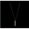 Image 2 : 14KT Yellow Gold 0.60ctw Diamond Pendant With Chain