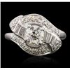 Image 1 : 14KT White Gold 1.29ctw Diamond Ring