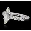 Image 2 : 14KT White Gold 1.96ctw Marquise Cut Diamond Ring