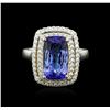 Image 1 : 14KT Two-Tone Gold 8.08ct Tanzanite and Diamond Ring