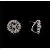 Image 2 : 14KT White Gold 0.74ctw Diamond Earrings