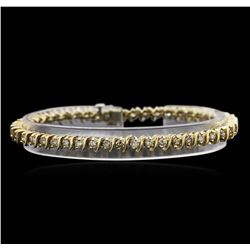 3.52ctw Diamond Tennis Bracelet - 14KT Yellow Gold