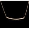 Image 2 : 14KT Rose Gold 0.84ctw Diamond Necklace