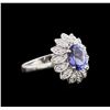 Image 2 : 1.76ct Tanzanite and Diamond Ring - 14KT White Gold