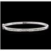 Image 1 : 1.00ctw Diamond Bangle Bracelet - 14KT White Gold