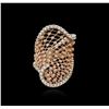 Image 1 : 14KT Two-Tone Gold 1.63ctw Diamond Ring