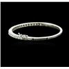 Image 2 : 14KT White Gold 3.12ctw Diamond Bangle Bracelet